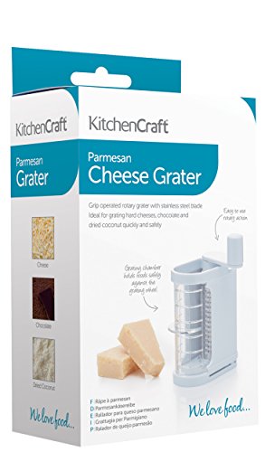 Kitchen Craft KCPARM - Rallador de Queso de plástico, Color Blanco