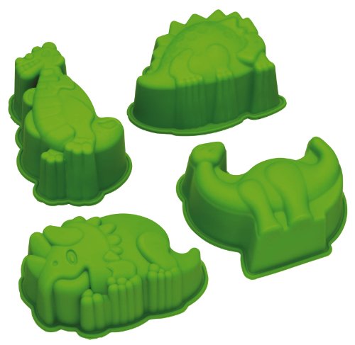 Kitchen Craft Let's Make Kitsch n Fun - Moldes de Silicona con Forma de Dinosaurios