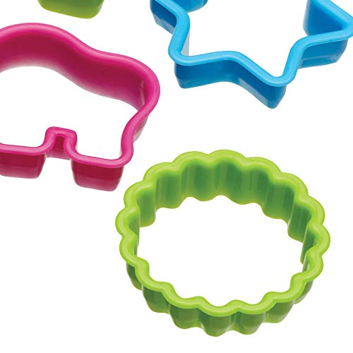 Kitchen Craft - Moldes para galletas con forma de dinosaurio (12 unidades), varios diseños distintos, multicolor