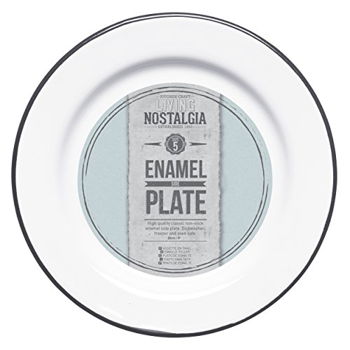 Kitchen Craft Nostalgia Plato, esmaltado, Plateado, 20x20x3 cm