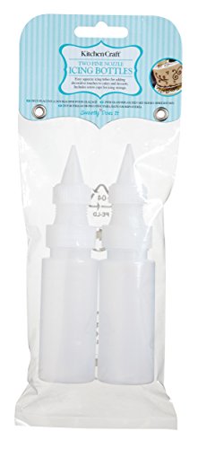 Kitchen Craft Pack de Botellas con Boquillas, Blanco, 2 cm, 2 Unidades