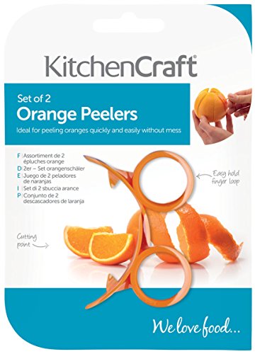 Kitchen Craft - Peladores de Naranja (2 Unidades), Color Naranja