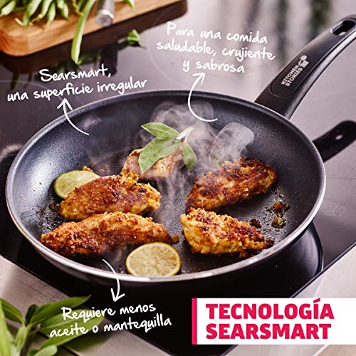 Kitchen Stories CC002619-001 Searsmart Nonstick Frying Pan 24cm - Black - Induction Compatible - Oven Safe