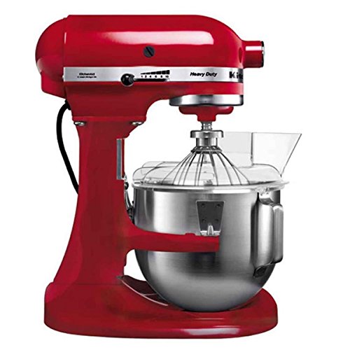 KitchenAid 5KPM5 EER ROBOT DE COCINA DE GRAN CAPACIDAD DE 4,8 L, 315 W, 4.83 litros, 0 Decibelios, Metal, 10 Velocidades, Rojo