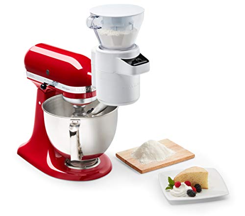 KitchenAid ACCESORIO TAMIZADOR+PESA 5KSMSFTA, 18/8 Stainless Steel, Blanco