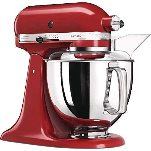 KitchenAid Artisan 5KSM175PS Robot de cocina (4,8 L, Rojo, palanca, 220 RPM, Acero inoxidable, 300 W)