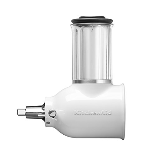 KitchenAid KSMVSA+KSMEMVSC - Juego de cortadores de Verduras (Acero Inoxidable, 7 Piezas), Color Plateado y Blanco