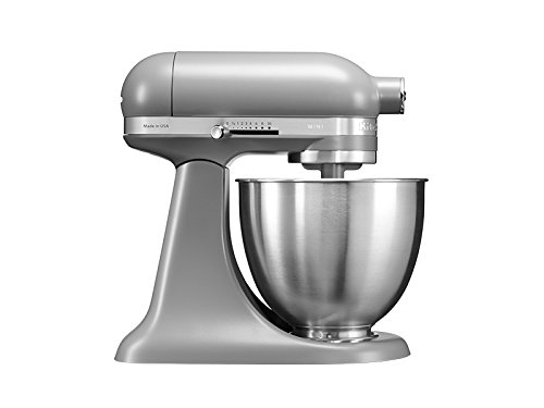 KitchenAid Mini - Robot de cocina (3,3 L, Gris, palanca, 200 RPM, 1,219 m, CC)