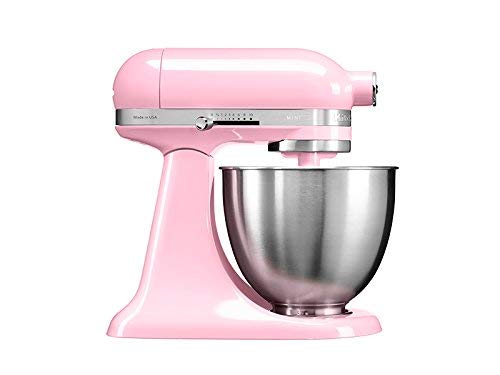 KitchenAid Mini - Robot de cocina (3,3 L, Rosa, palanca, 200 RPM, 1,219 m, CC)