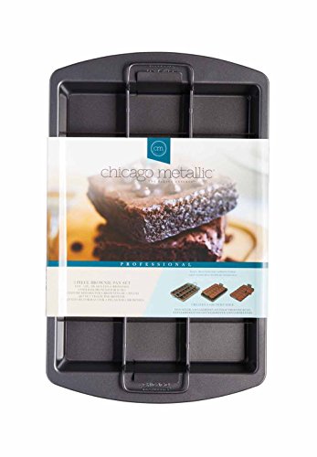 Kitchencraft Chicago metálico profesional antiadherente Brownie lata con separadores y sueltos base, 23 x 33 cm (9 "x 13"), color gris