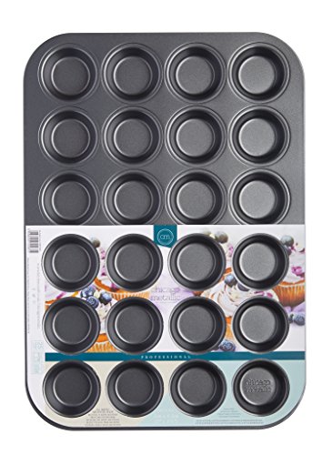 Kitchencraft Chicago metálico profesional antiadherente molde bandeja para Mini magdalenas, 40 x 28 cm (15,5 "x 11), color gris