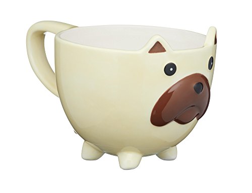 KitchenCraft KCTCUPDOG Taza, Beige y marrón