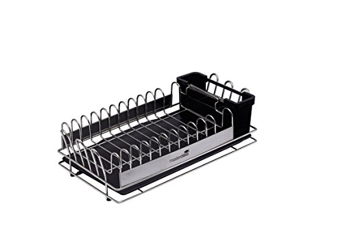 KitchenCraft Master Class Escurreplatos Horizontal pequeño de Acero Inoxidable, 41 x 22 x 13 cm