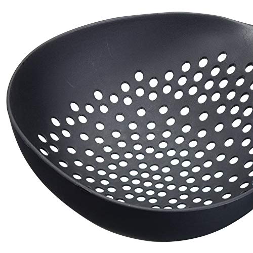 Kitchencraft Masterclass con una sola mano colador/colador de Pasta con mango de acero inoxidable (14,5 "x 7" x 3 "), nailon, negro, 37 x 18 x 7,5 cm