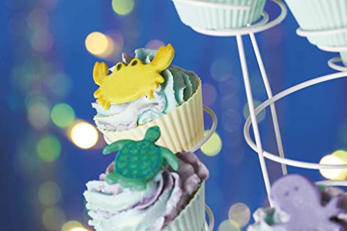 KitchenCraft Sweetly Does It - Juego de moldes para fondant o cupcakes en caja de regalo, formas de animales submarinos, acero inoxidable