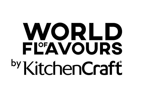 Kitchencraft World of Flavours esmalte de platos para aperitivos/tapas cuencos con bandeja, multicolor, 11 cm, juego de 3