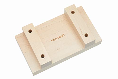 KitchenCraft World of Flavours - Tabla de servir de sushi japonesa, madera de abedul, 21 x 12 x 6 cm