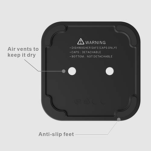 KITCHENDAO Bloque Universal de Cuchillas de Acero Inoxidable con Ranuras para Tijeras y Varilla de Afilado: desmonte para facilitar la Limpieza y un diseño único de Ranura para Proteger la Hoja