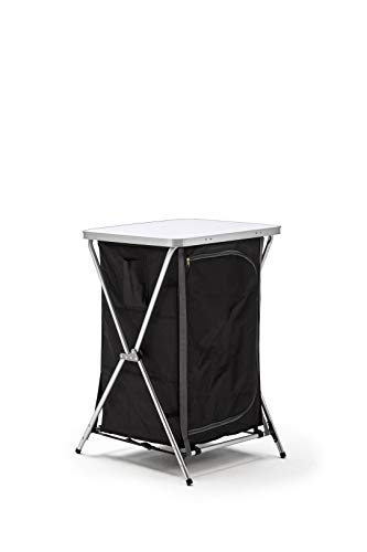 KitGarden - Armario Camping Plegable, 60x52x88 cm, Negro, Cabinet Camping