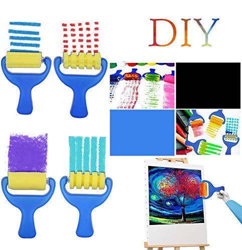 Kits de Pinceles de Esponja,TOPSEAS 68pcs Juego de Herramientas de Pintura para Niños Cepillos de Dibujo de Esponja para Arte,Kit de Dibujo para Aprendizaje Temprano
