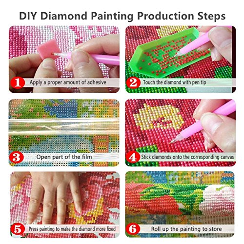 Kits de pintura de diamantes para adultos, 5d diamond pintura de diamantes, animales kit de punto de cruz,diamond painting suministro de suministros para manualidades, lienzo de 30 x 40 cm