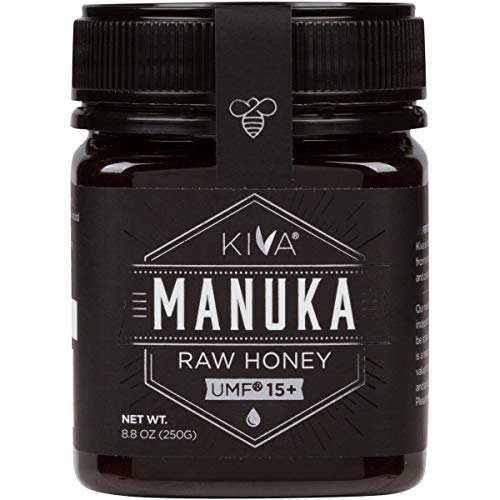 Kiva Miel de Manuka pura (Nueva Zelanda) UMF 15+ certificado, 250 gramos.