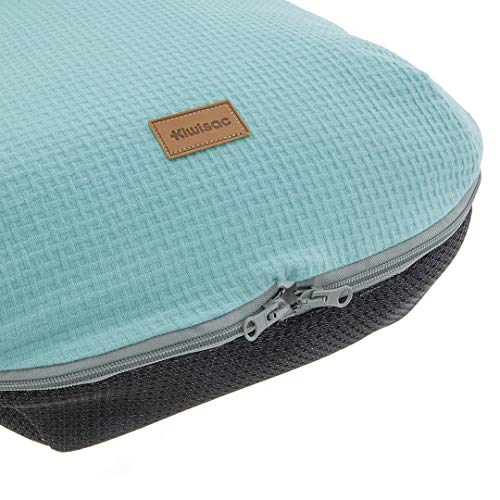 Kiwisac Saco de Entretiempo Universal "Sweet Mint" para Carro de Bebé con Cremallera Lateral Saco Silla de Paseo Color Menta 94x45 cm