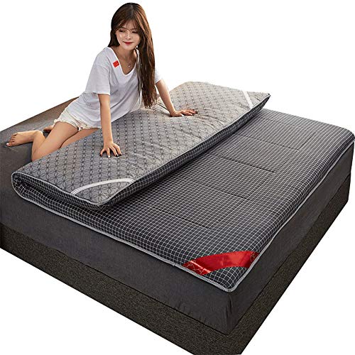 KKLTDI Suave Cómodo Tatami Topper Viscoelástico, Cómodo Respirable Japonés Sleeping Pad Antideslizante Plegable Portátil Colchón Futón para Suelo-a 190x90cm(75x35inch)