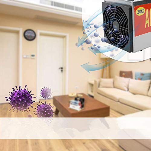 KKmoon 220V 20g Generador de Ozono con Función de Temporización,Ozonizador con Interruptor de Tiempo,Purificador de Aire,Esterilizador