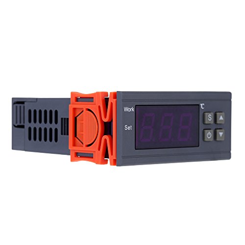 KKmoon Controlador de Temperatura Termostato Digital Relés con Sensor 0~250V 10A ,-50~110 Grado Centígrado para Incubadora,Cocina, Agua Temperatura Control,Enfriador Industrial,Caldera