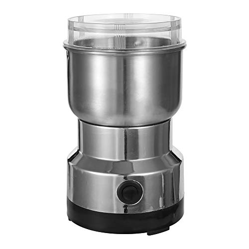 KKmoon Máquina de Café Eléctrica,Máquina de Molienda de Granos,Máquina de Molienda de Granos de Acero Inoxidable,Mezcladoras de Molinillo de Frijol para Cocina y Oficina,150W 300ml