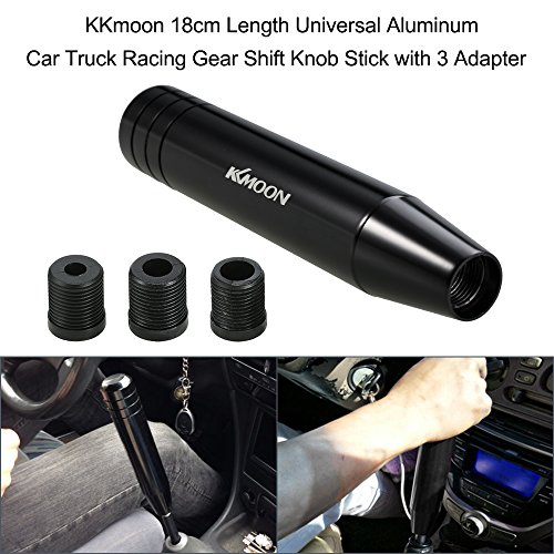 KKmoon Pomos para Planca de Cambios Universal 18cm Largo Gear Shift Knob + 3 Adaptadores