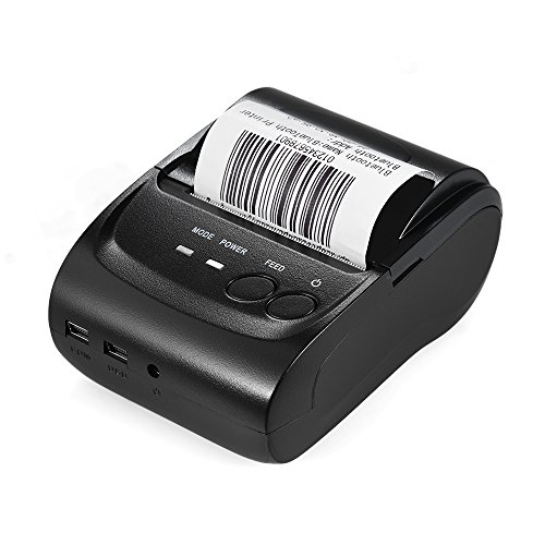 KKmoon POS-5802DD - Mini Impresora térmica de Recibos, Bluetooth 4.0 + USB, impresión POS para iOS/Android/Windows