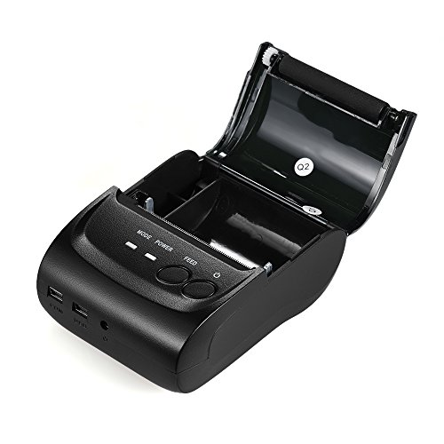 KKmoon POS-5802DD - Mini Impresora térmica de Recibos, Bluetooth 4.0 + USB, impresión POS para iOS/Android/Windows