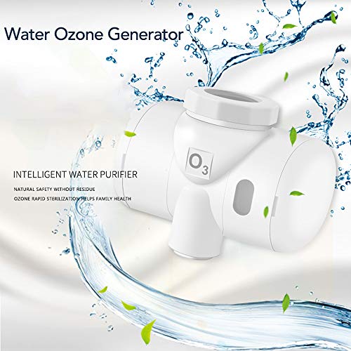 KKmoon Purificador de Aire,Generador de ozono,Filtro de Agua para Grifo,Sistema de Filtración,Esterilizador de Frutas y Verduras,Filtro Cocina y Baño,Ozonizador Grifo de Agua