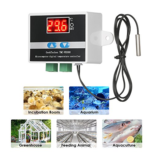 KKmoon TMC-W2000 AC110-220V Temperatura Controlador Lcd Digital Termostato Alto Precisión con Impermeable Sensor Sonda