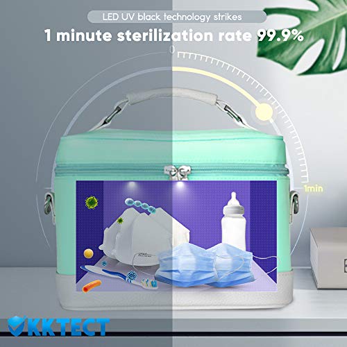 KKTECT Bolsa de esterilizador UV Bolsa de desinfección UV LED portátil Esterilizador de Ropa portátil para el hogar para joyería Gabinete Caja Ropa Interior Cepillo de Dientes Belleza Herramientas