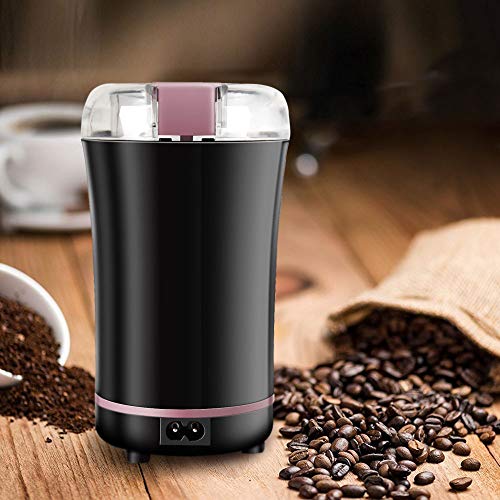 KKTICK Molinillo Eléctrico de Café, Molino triturador de Grano Acero Inoxidable de 150W Potencia Muele Rápido Viene Adecuado para Especias Frutos Semillas Secos