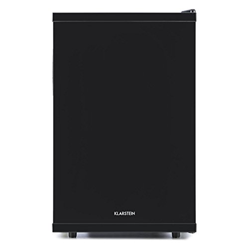 Klarstein Beerbauch - Minibar, Mini nevera, Nevera para bebidas, Clase A, Capacidad 64 Litros, aprox. 46 x 74 x 54,5 cm (An x Al x Pr), Muy silenciosa, Regulable a 5 temperaturas, Negro