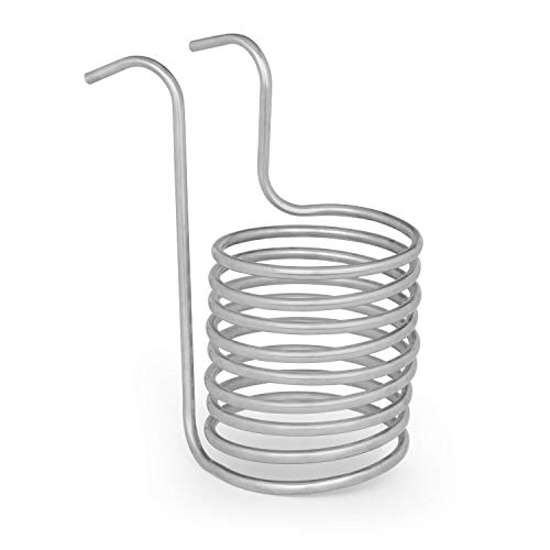 KLARSTEIN Chiller 6 disipador de Calor - Enfriador en Espiral del Mosto de Cerveza, 20 cm Ø, Espiral de 9 Vueltas, De 100 °C a Temperatura Ambiente en 30 min, Acero INOX 304, Plateado