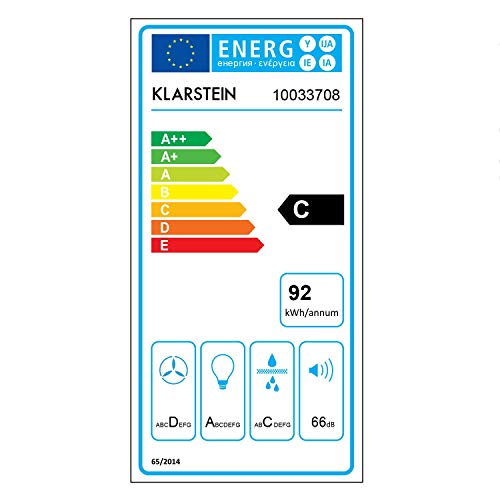 Klarstein DeLorean 90 Campana extractora retro - Extractor plano, 90 cm, Absorción de 625 m³/h, Panel táctil, Extracción y ventilación, Iluminación LED, Extractor de pared, Negro