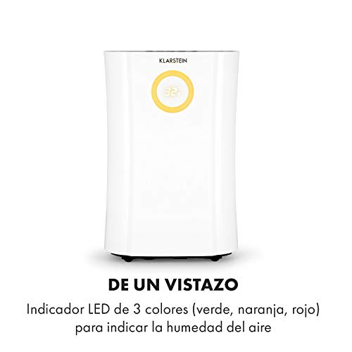 KLARSTEIN DryFy Pro Connect deshumidificador - deshumidificador de compresión, purificador de Aire Integrado con Filtro, ionizador y función UV, Interfaz WiFi, Potencia 370W, Negro