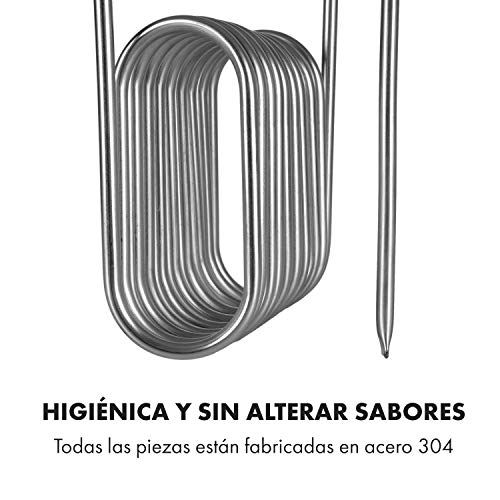 Klarstein Gärkeller - Tapa refrigeradora, Accesorio para cuba macerado Gärkeller, 3 piezas: tapadera, espiral refrigeradora y sensor, Airlock: tapadera hermética, Espiral sumergible, Acero 304