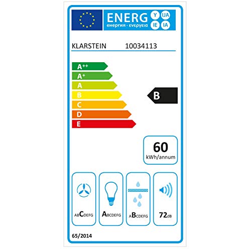 KLARSTEIN Gloria - Campana extractora, 580m³/h RGBl, 3 Niveles Potencia, Modalidad aspirante, Control táctil, Pantalla de Vidrio, Ilimunación LED de 9 Colores, Acero Inoxidable, 90cm, Negro