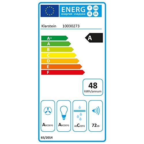 Klarstein Hotspot - Campana extractora, Extractor de humos, 60 cm, Absorción y ventilación, 3 niveles, 610 m³/h, Acero, Autoapagado con indicador digital, 2 filtros de carbono, Plateado