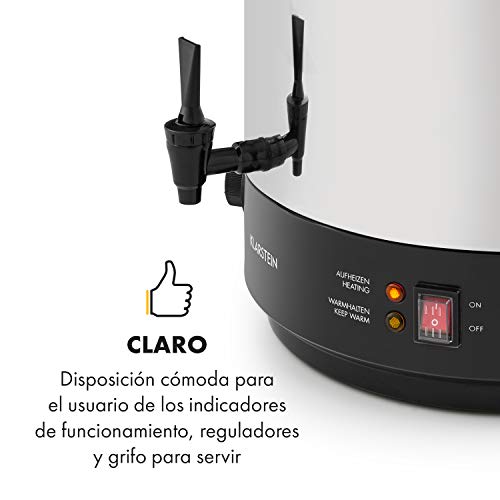 Klarstein KonfiStar 50 olla para confituras - caldera de cocción, Termo para bebidas, 50 litros, 30-110 °C, Programable 20-120 min, Conserva la temperatura, Sabor genuino, Acero inoxidable