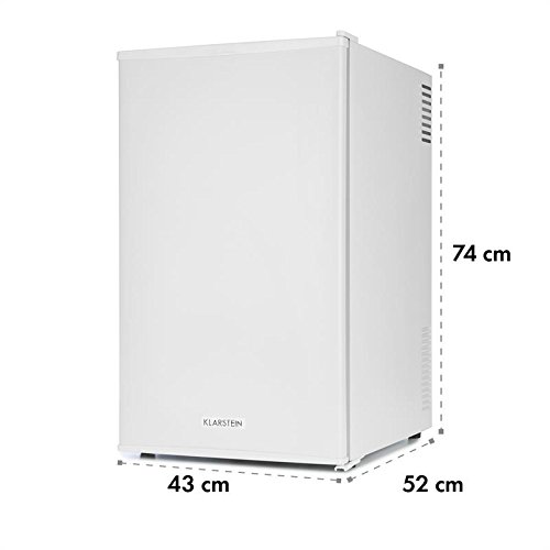 KLARSTEIN MKS-6 Nevera minibar - Frigorífico Clase A, Capacidad 66L, 3 Niveles de Temperatura 5-15°C, Silencioso 33dB, 83W, Iluminación Interior, Estanterías, Compartimentos Laterales, Blanco