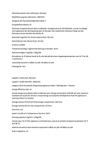 Klarstein Samara L Nevera - Nevera con 165 litros, Congelador de 16 litros, Eficiencia energética de tipo A+, Cajón para verdura, 3 baldas de vidrio, 5 compartimentos en la puerta, Negro