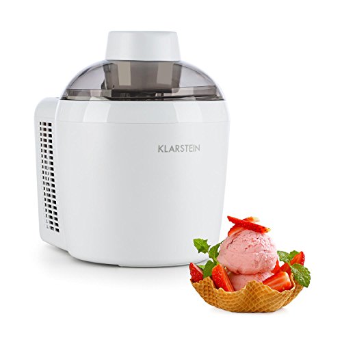 Klarstein - Schneeflöckchen, Heladera, Prepara Helados, Batidos, Smoothies, Enfriado termoelectrico, 700 mL, Ingredientes en 0,3 L, Sin enfriamiento previo, Silenciosa, Blanca