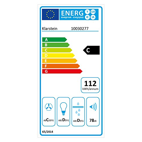 Klarstein Secret Service juego de ventilación - Extractor cubierto, Campana extractora, 110 cm, 800m³/h, Iluminación, Acero, 2 filtros de carbón, Negro